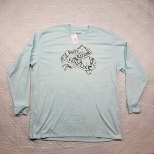 WRV Wave Riding Vehicles Vintage sky blue long sleeve T shirt Size XXL nwt